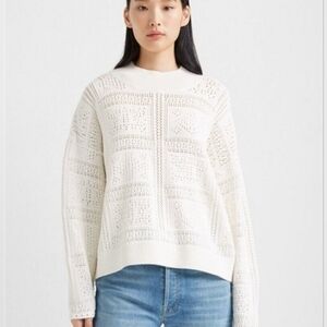 Club Monaco Pointelle Stitch Oversized Sweater